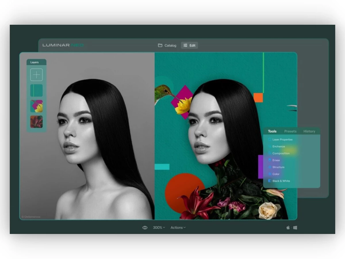 Luminar Neo, avec le soutien de l'intelligence artificielle pour l'édition